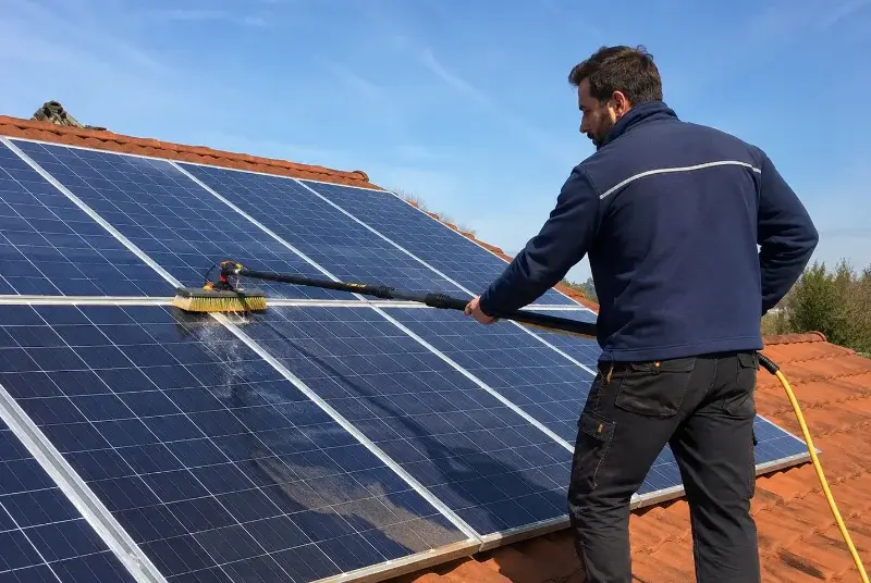 Nettoyage et entretien de panneaux solaires à Puihardy